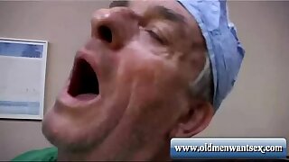 Grey man Doctor fucks patient